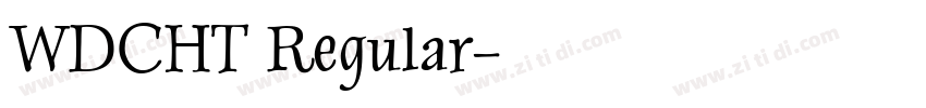 WDCHT Regular字体转换